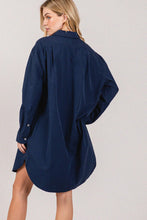 Load image into Gallery viewer, Shirt Dress: Navy Blue
