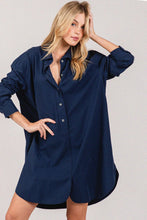 Load image into Gallery viewer, Shirt Dress: Navy Blue
