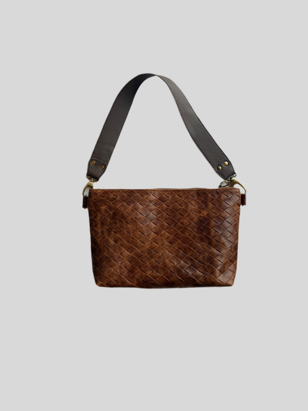 ✨PRE ORDER ✨Midi - woven brown leather