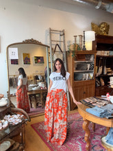 Load image into Gallery viewer, Remnants Maxi Skirt - Orange Floral
