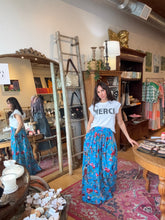 Load image into Gallery viewer, Remnants Maxi Skirt - Blue Floral
