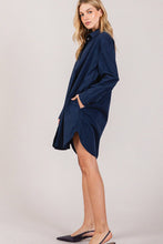 Load image into Gallery viewer, Shirt Dress: Navy Blue
