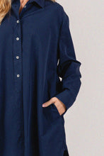 Load image into Gallery viewer, Shirt Dress: Navy Blue
